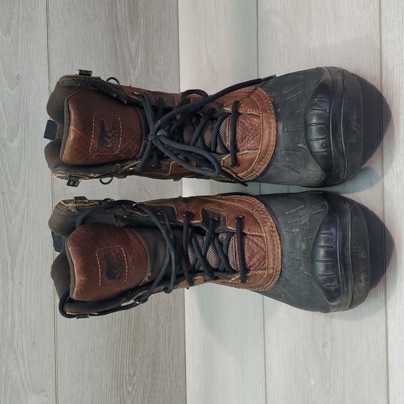 Sorel Mens Avalanche Waterproof Outdoor Leather High Top Rubber boots shoes sz 8 - Picture 3 of 14